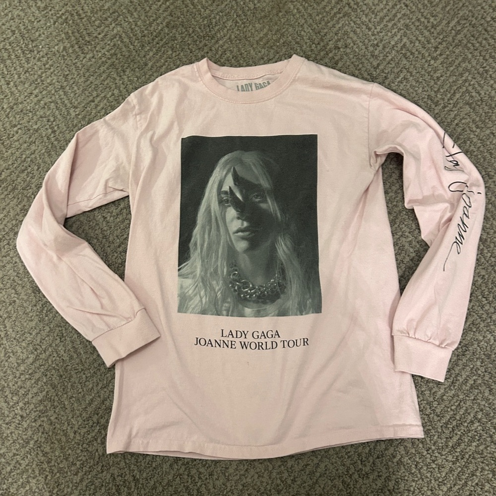 Lady Gaga Joanne World Tour Pink Long Sleeve Shirt